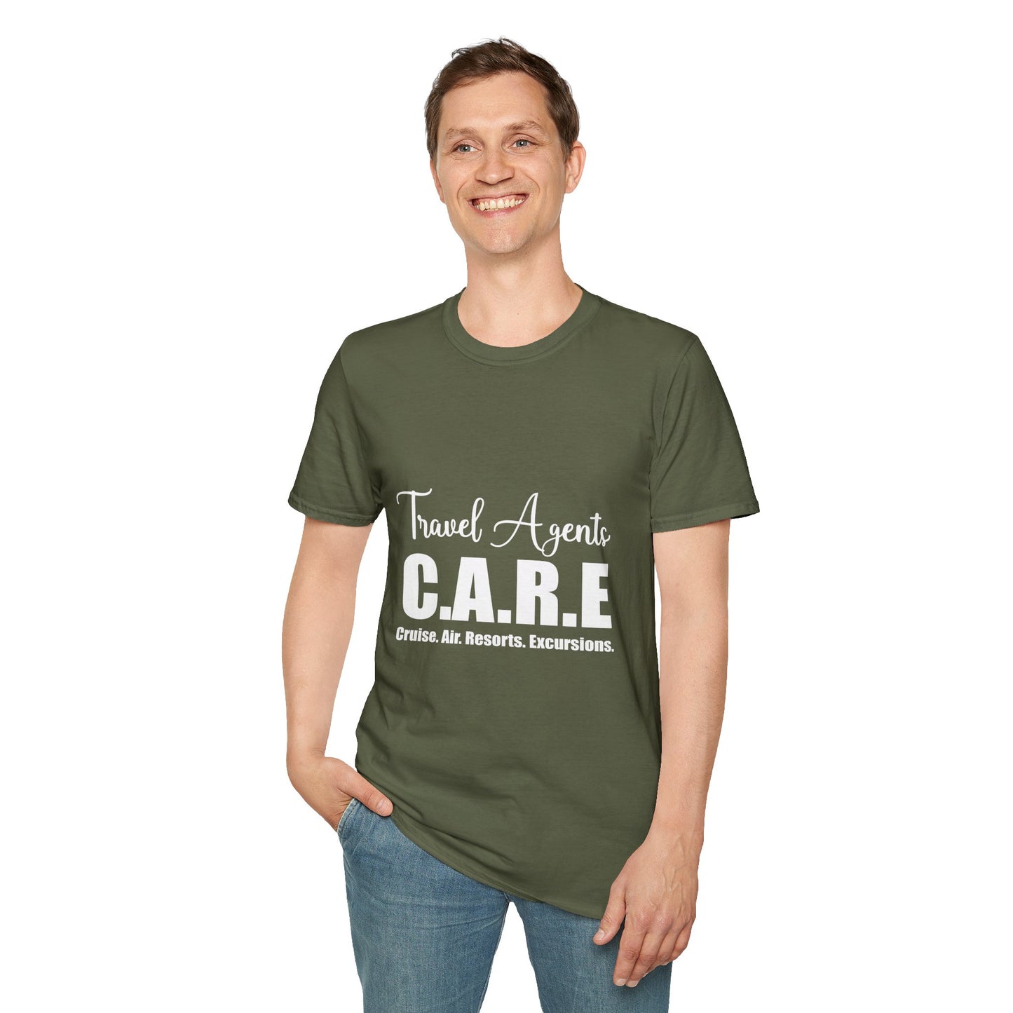 Travel Agent T-Shirt — " CARE Travel Agent" Graphic Tee
