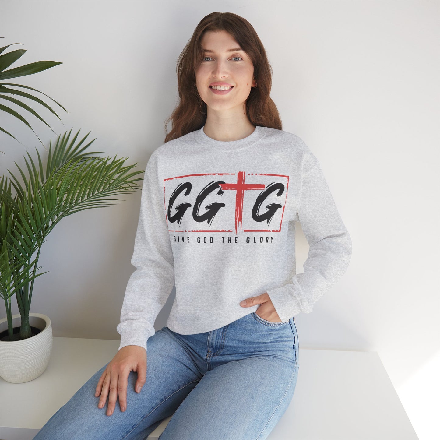 Unisex Crewneck Sweatshirt - "Give God the Glory" & "Tell Your Story" Design