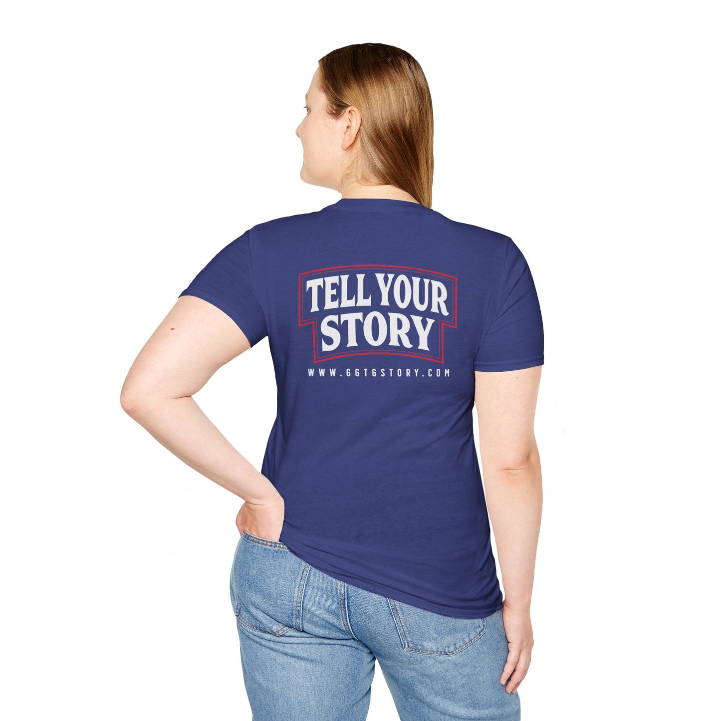 Unisex Softstyle T-Shirt - 'Give God the Glory & Tell Your Story' Inspirational Tee
