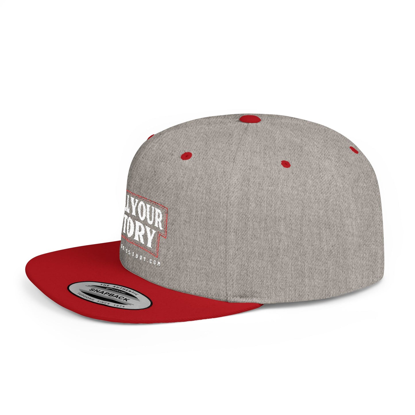 Motivational Flat Bill Snapback Hat - 'Tell Your Story'