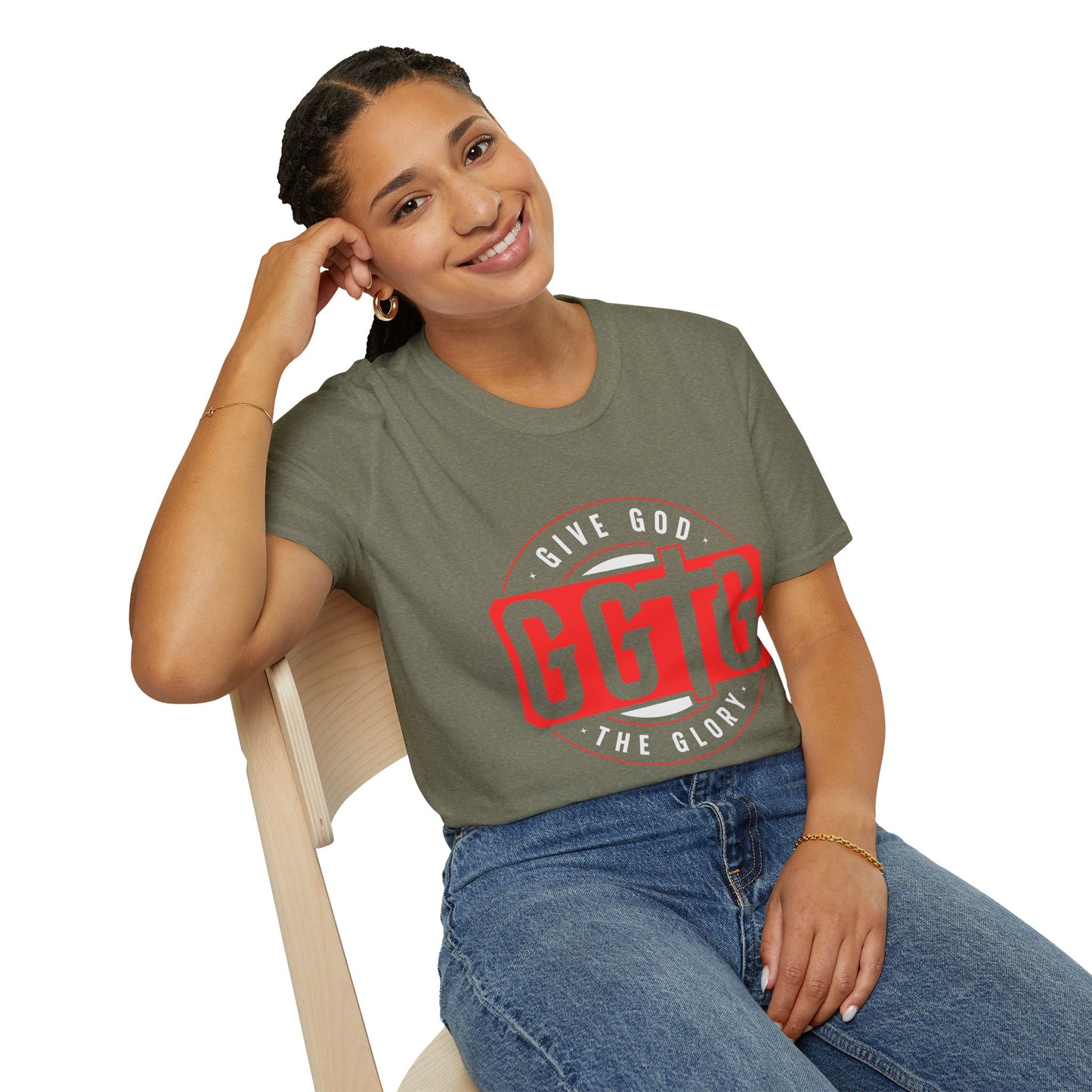 Unisex Softstyle T-Shirt - 'Give God the Glory & Tell Your Story' Inspirational Tee