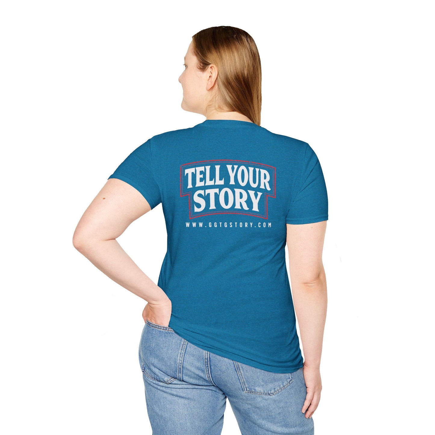 Unisex Softstyle T-Shirt - 'Give God the Glory & Tell Your Story' Inspirational Tee