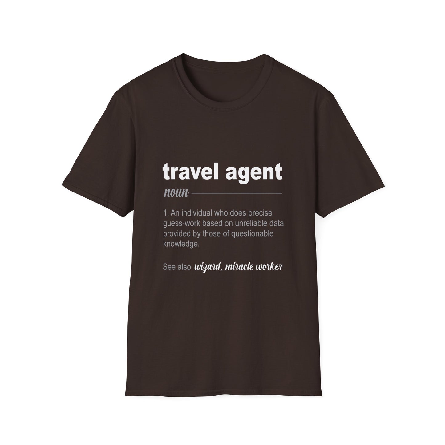 Travel Agent T-Shirt — "Noun - Travel Agent" Graphic Tee