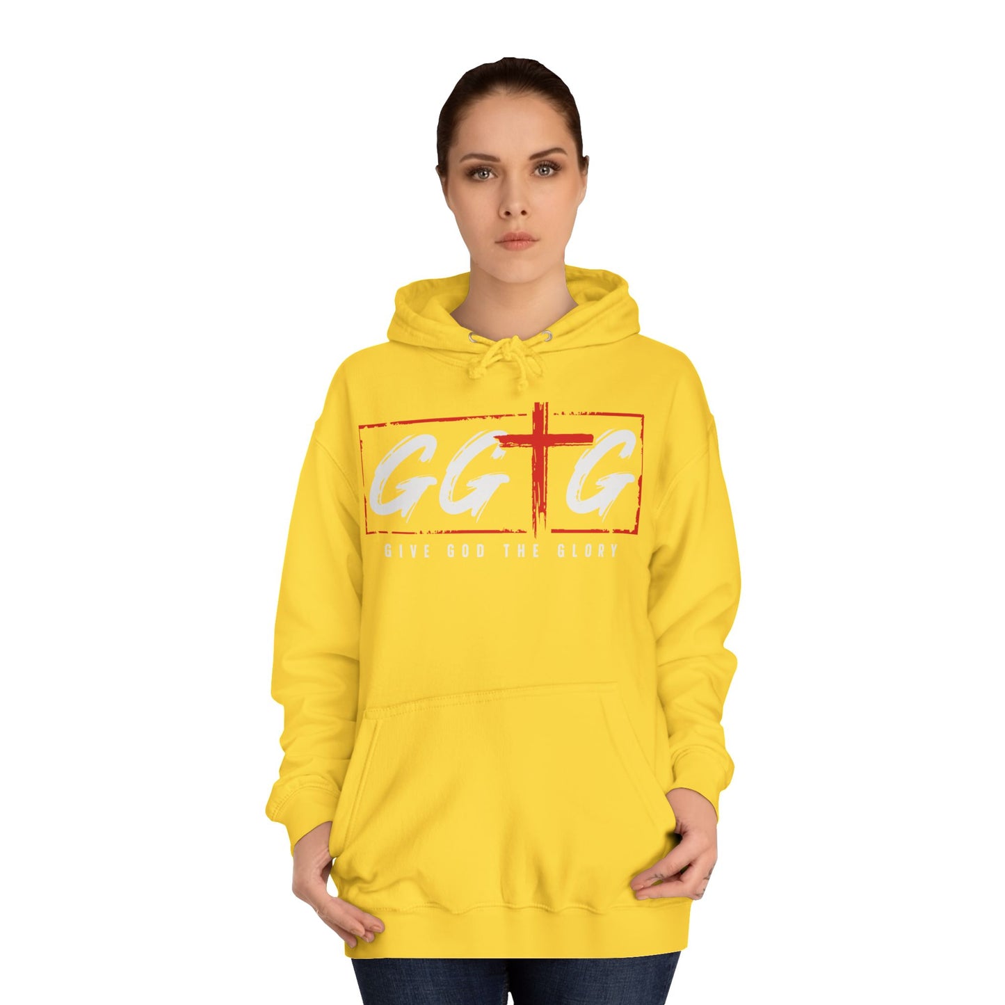 Unisex College Hoodie - Give God the Glory
