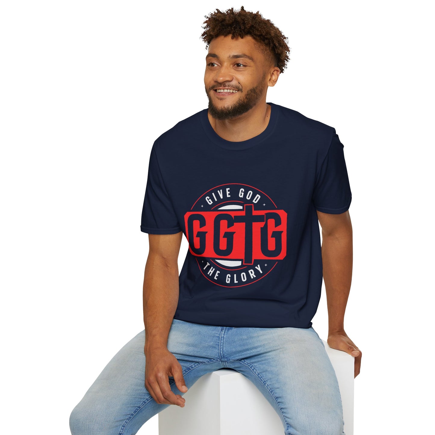 Unisex Softstyle T-Shirt - 'Give God the Glory & Tell Your Story' Inspirational Tee