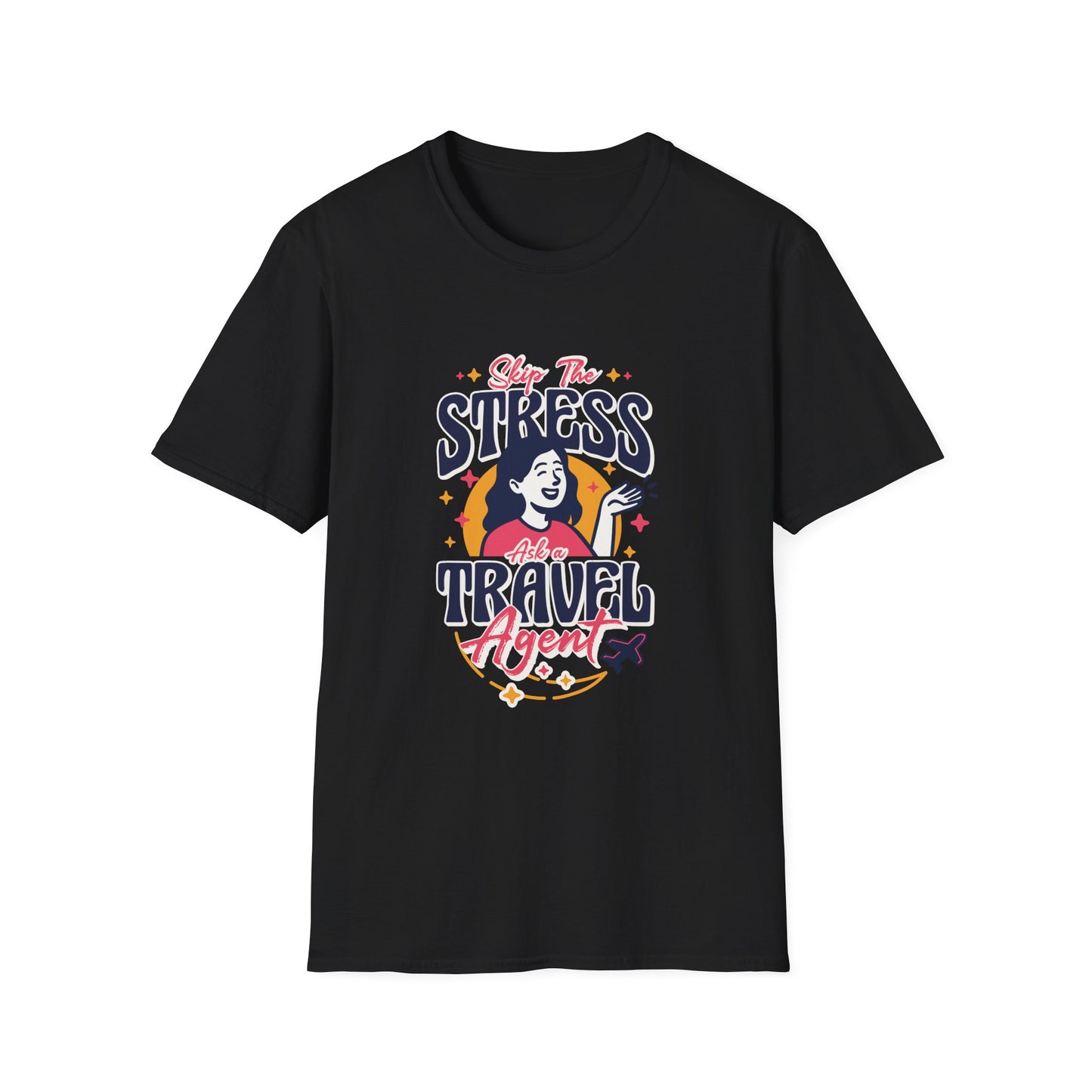 Travel Agent T-Shirt — " Skip the Stress Call a Travel Agent" Graphic Tee