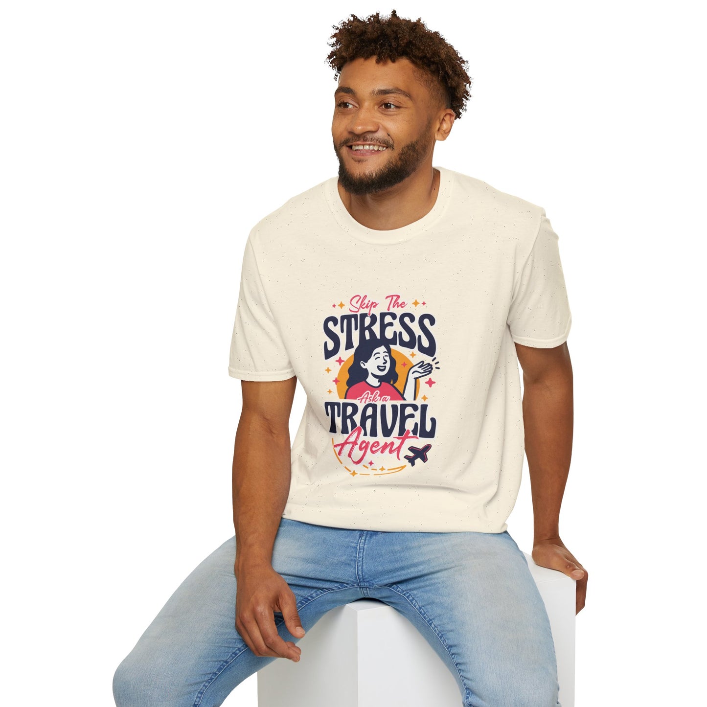 Travel Agent T-Shirt — " Skip the Stress Call a Travel Agent" Graphic Tee