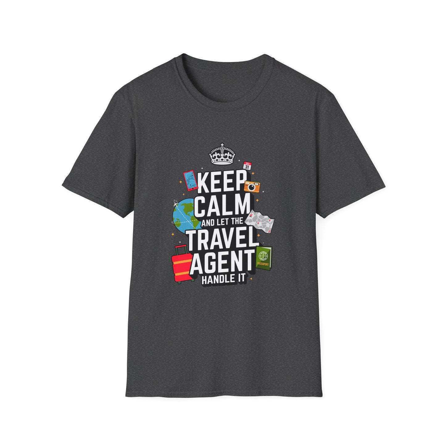 Travel Agent T-Shirt — "Keep Calm Travel Agent" Graphic Tee