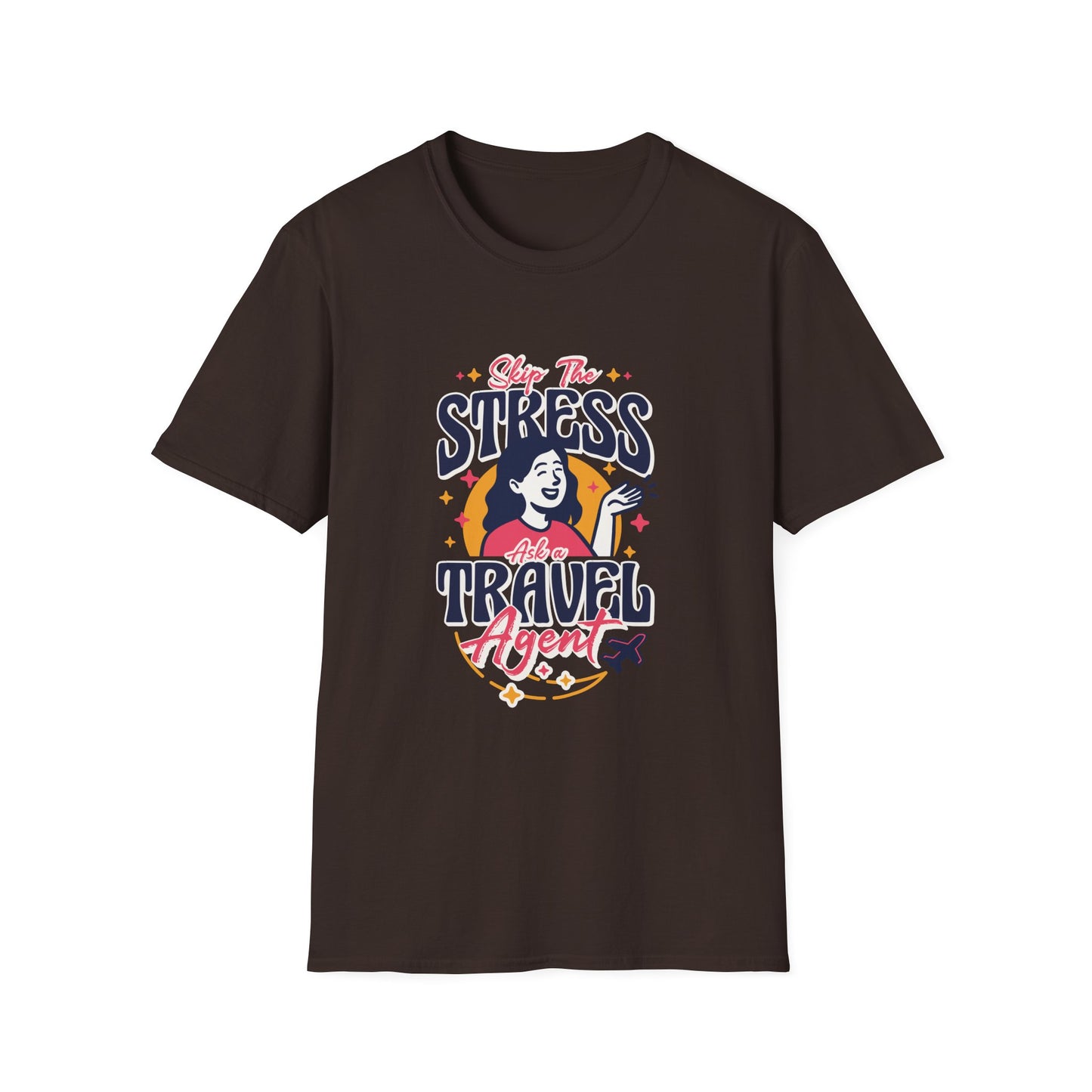 Travel Agent T-Shirt — " Skip the Stress Call a Travel Agent" Graphic Tee