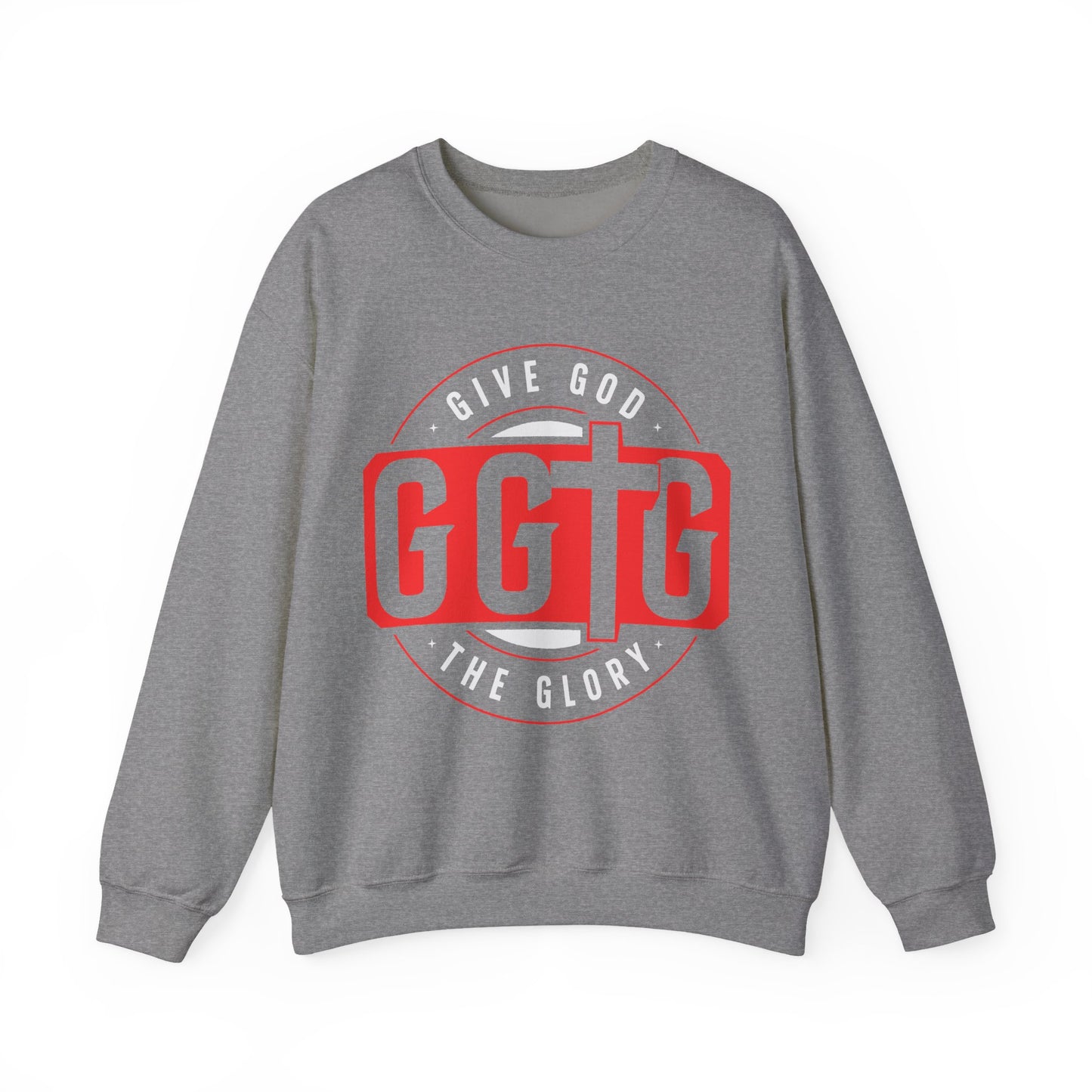 Christian Motivational Crewneck Sweatshirt - 'Give God the Glory'