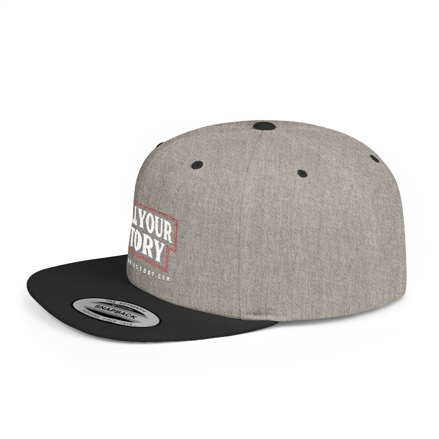 Motivational Flat Bill Snapback Hat - 'Tell Your Story'