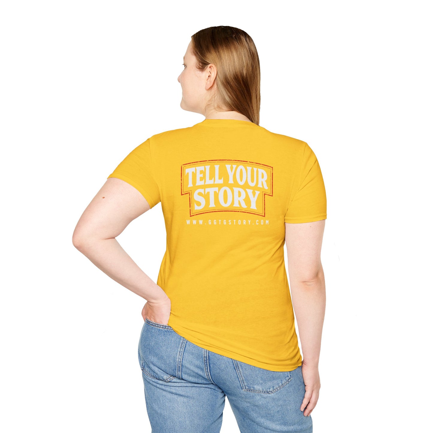 Unisex Softstyle T-Shirt  Inspirational - "Give God the Glory" & "Tell Your Story"
