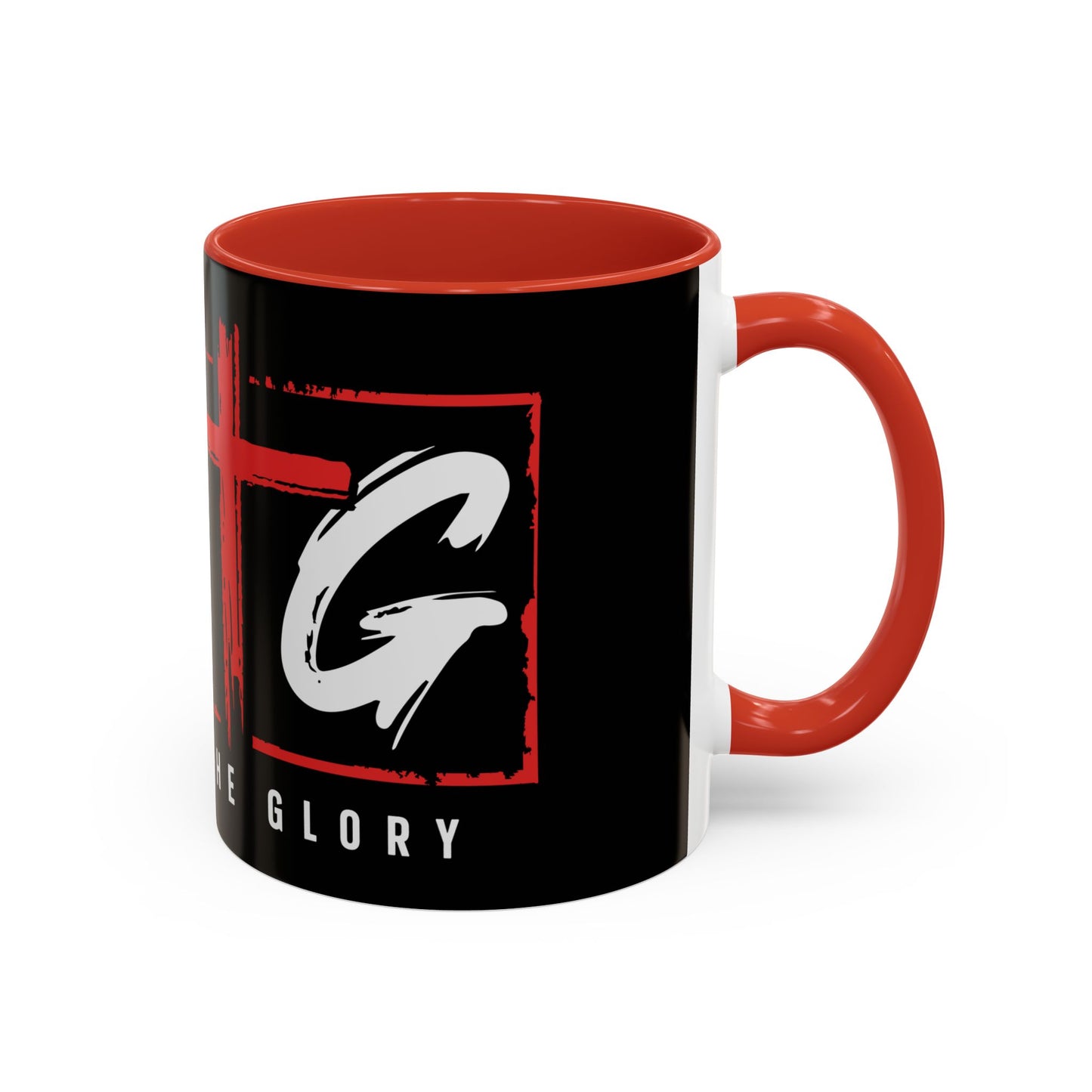 Inspirational Accent Coffee Mug - "Give God the Glory" - Perfect for Faith-Based Gifts