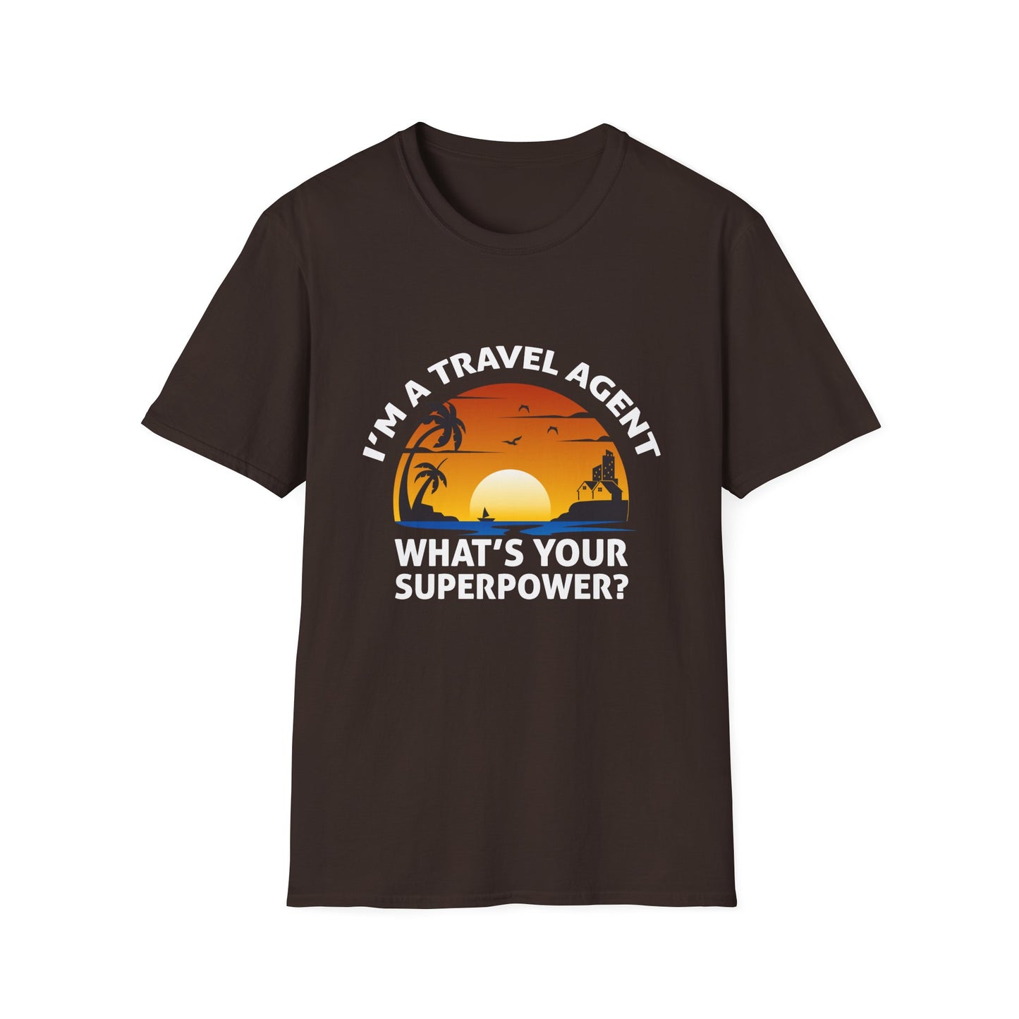 Travel Agent T-Shirt — "Super Power - Travel Agent" Graphic Tee