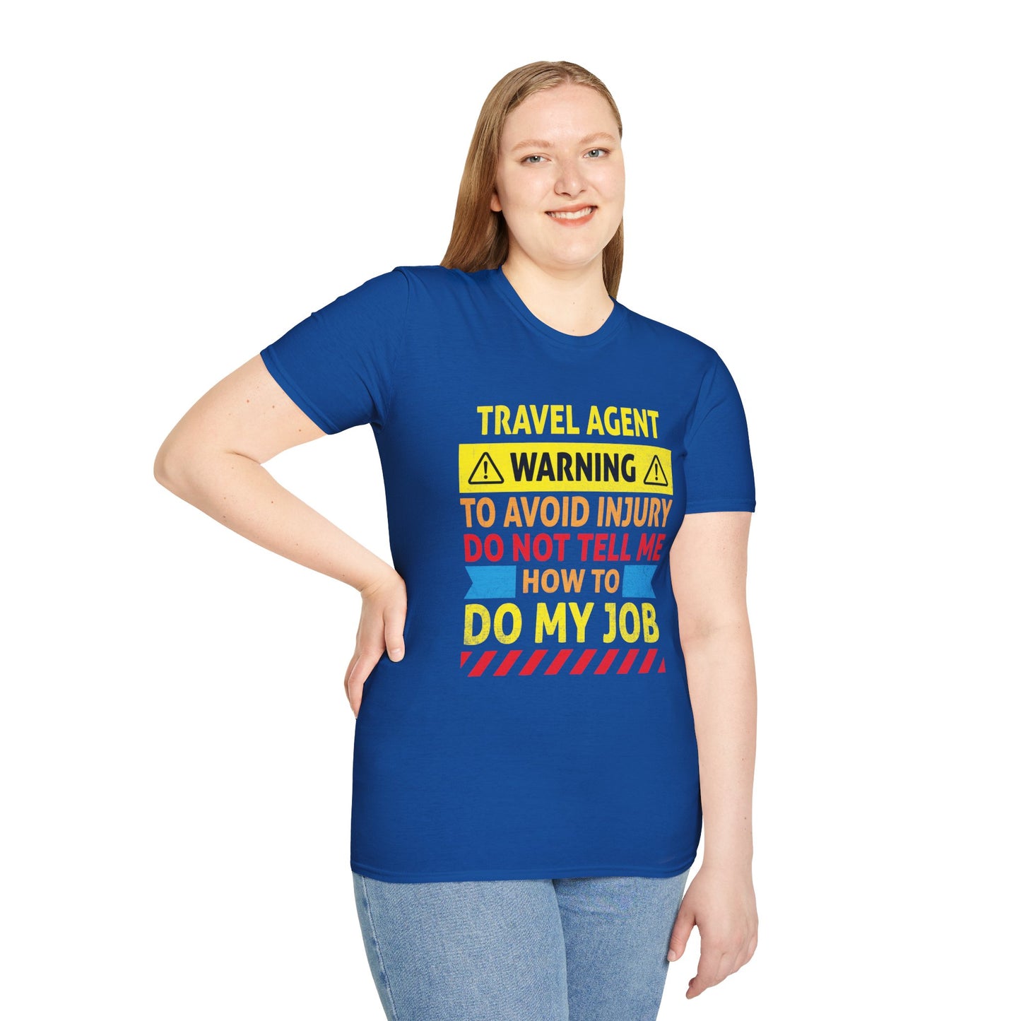 Travel Agent T-Shirt — "Warning - Travel Agent" Graphic Tee