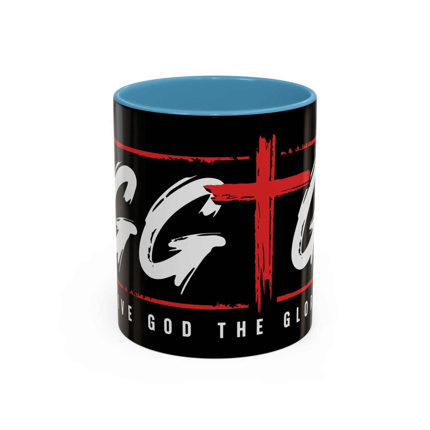 Inspirational Accent Coffee Mug - "Give God the Glory" - Perfect for Faith-Based Gifts