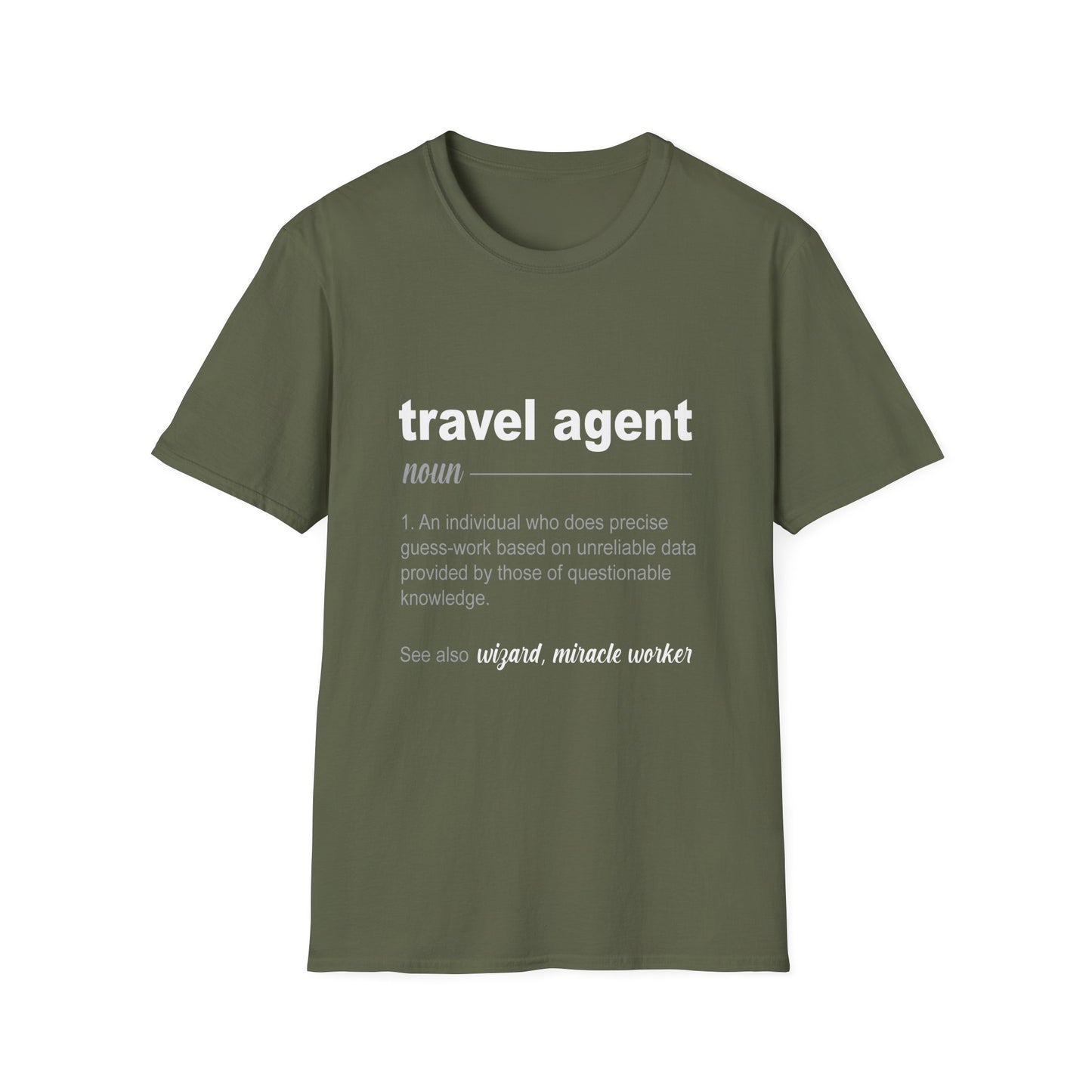 Travel Agent T-Shirt — "Noun - Travel Agent" Graphic Tee