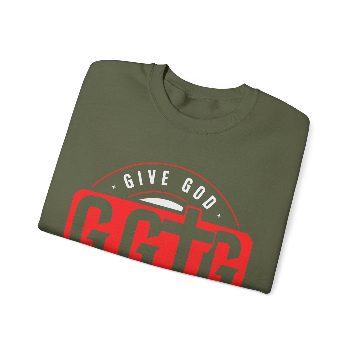 Christian Motivational Crewneck Sweatshirt - 'Give God the Glory'