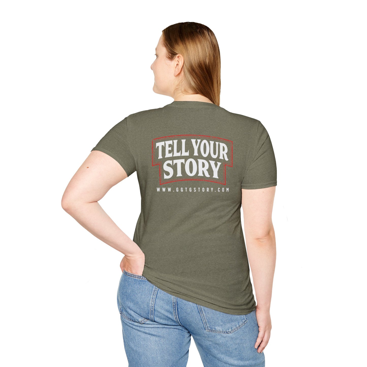 Unisex Softstyle T-Shirt - 'Give God the Glory & Tell Your Story' Inspirational Tee