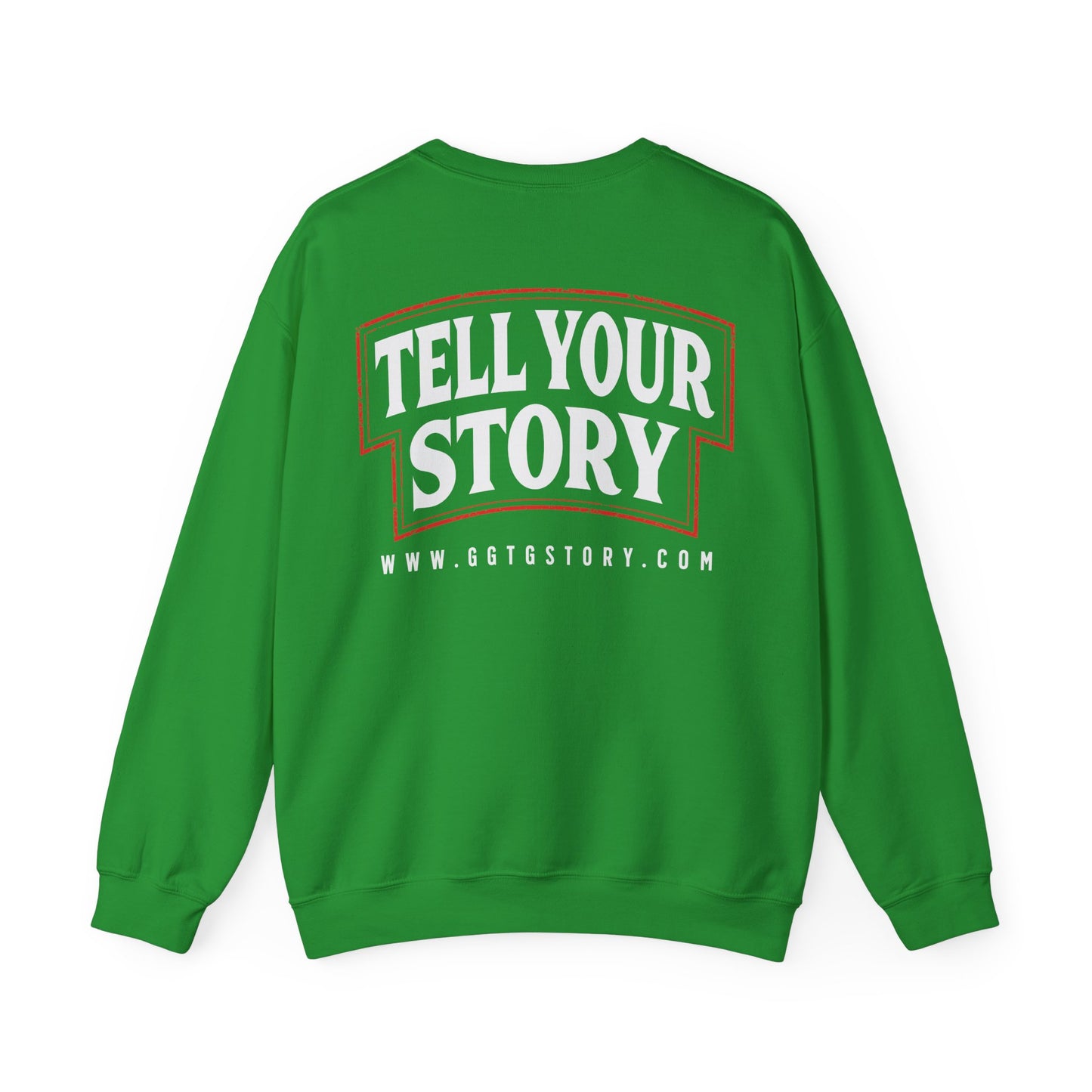 Inspiring Unisex Crewneck Sweatshirt - "Tell Your Story" Design