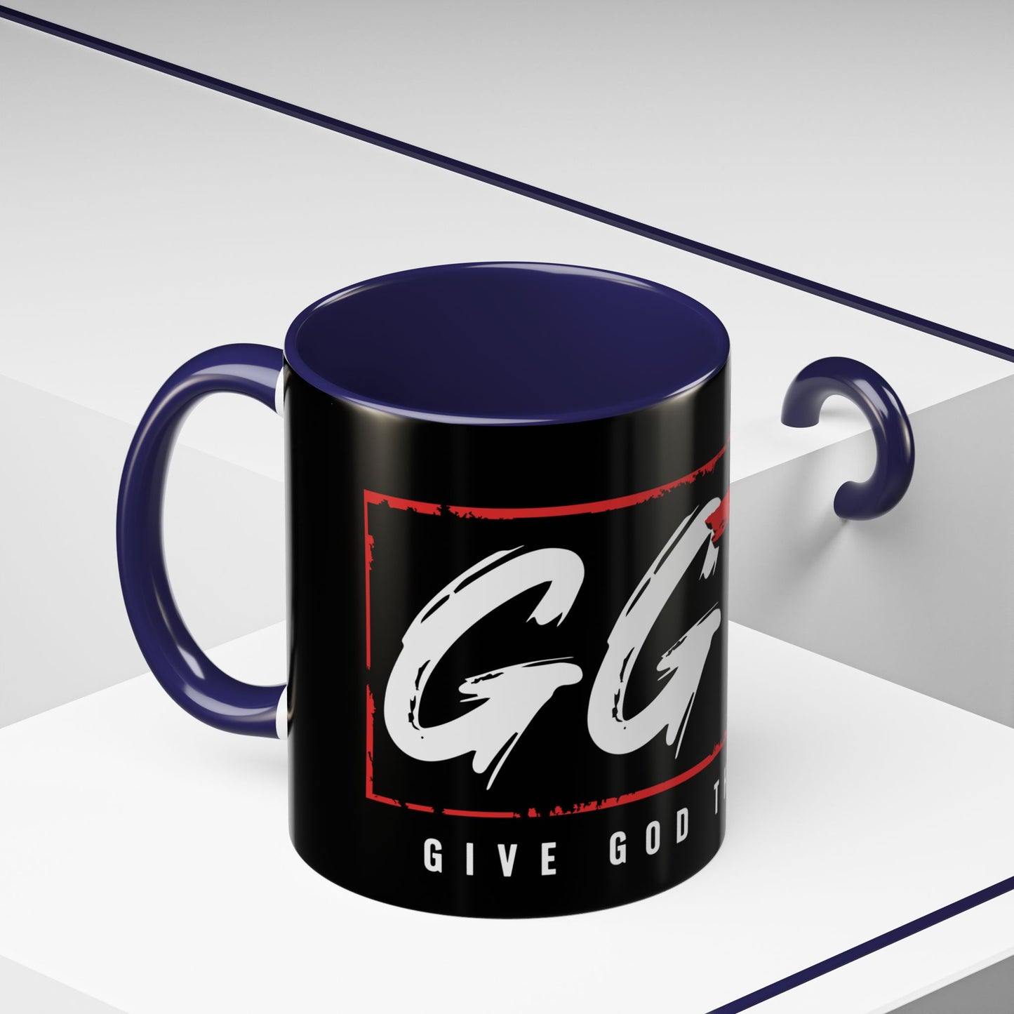 Inspirational Accent Coffee Mug - "Give God the Glory" - Perfect for Faith-Based Gifts