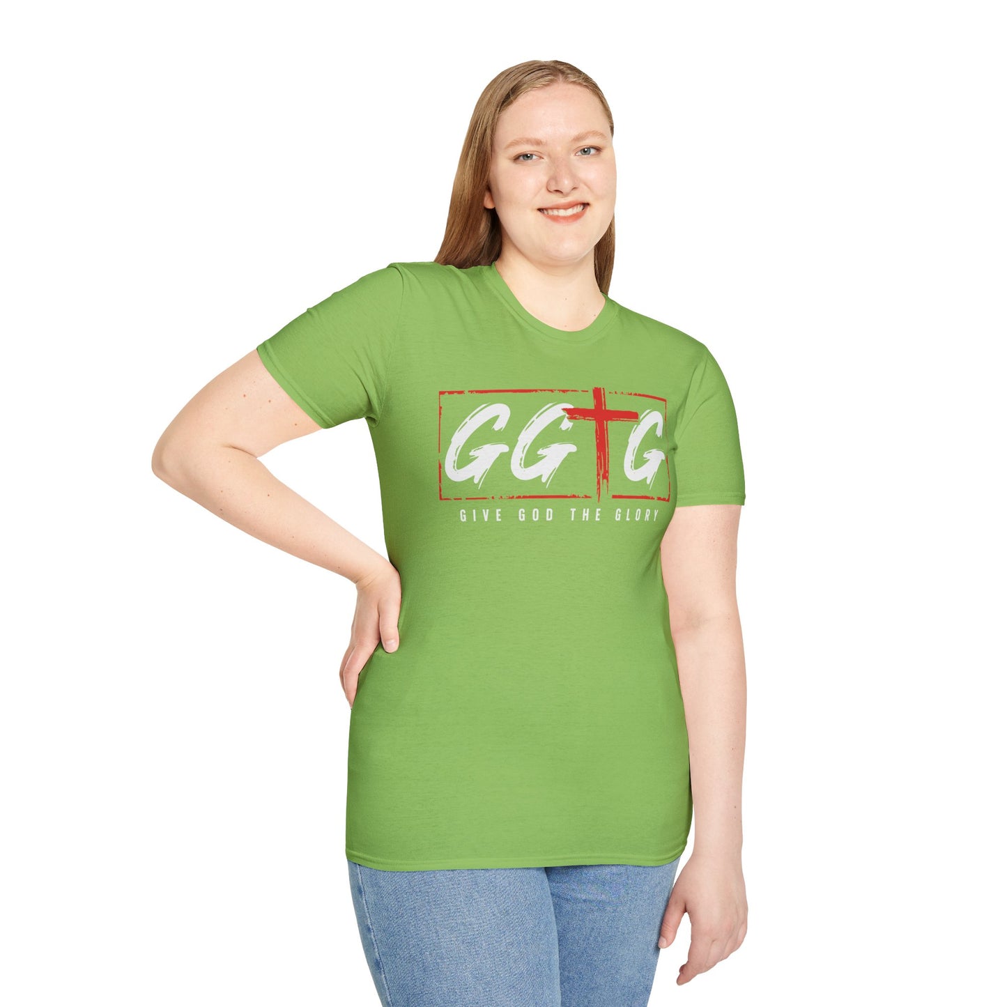 Unisex Softstyle T-Shirt  Inspirational - "Give God the Glory" & "Tell Your Story"
