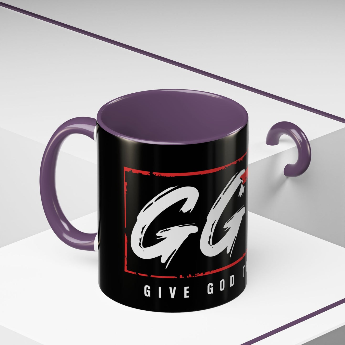 Inspirational Accent Coffee Mug - "Give God the Glory" - Perfect for Faith-Based Gifts