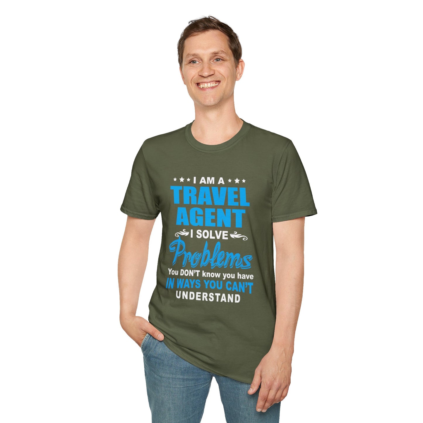 Travel Agent T-Shirt — "Solve Problems Travel Agent" Graphic Tee