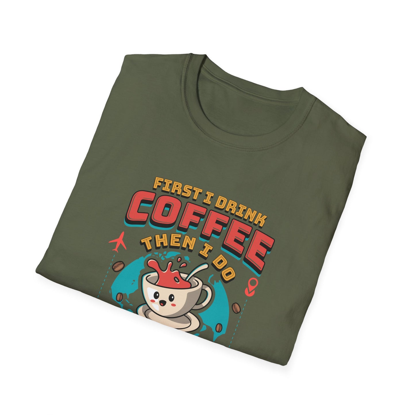 Travel Agent T-Shirt — " Coffee Travel Agent" Graphic Tee