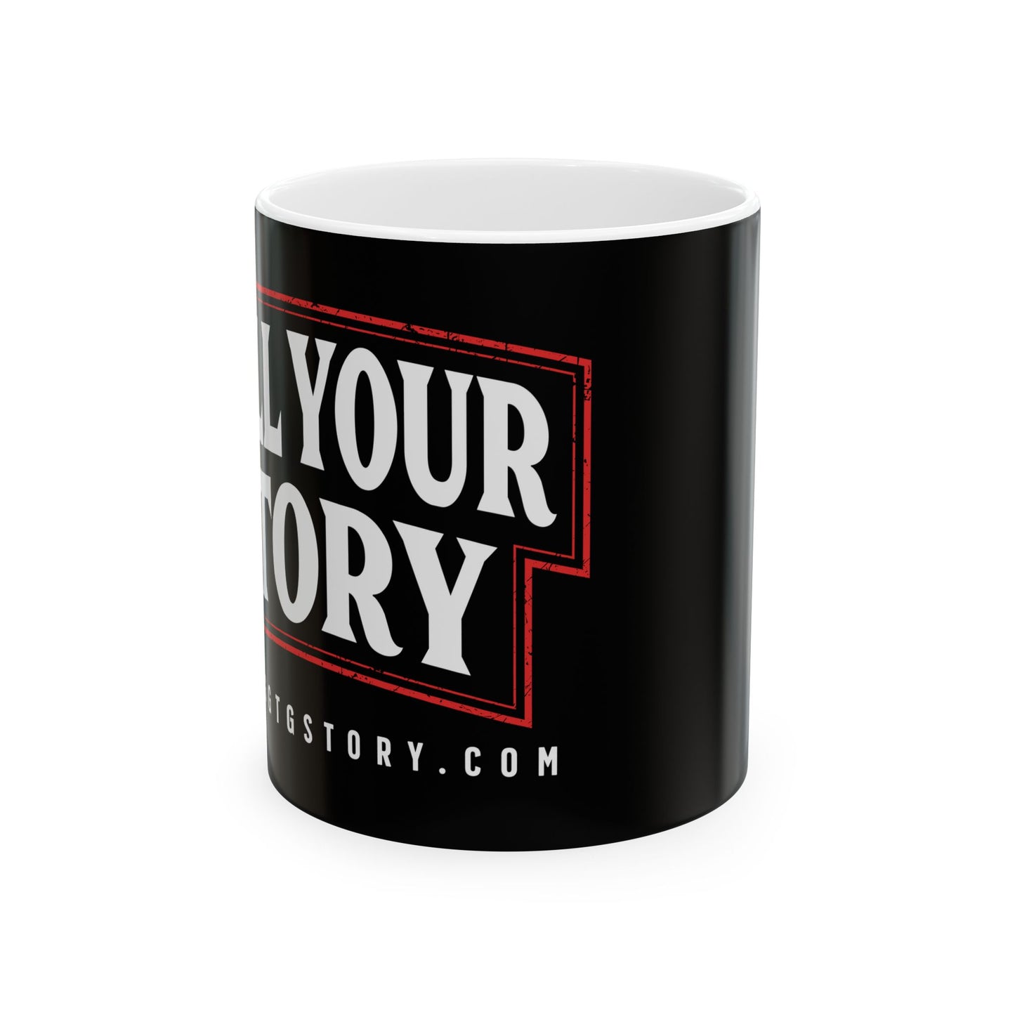 Inspirational Ceramic Mug - "Tell Your Story" - Perfect for Coffee Lovers and Gift Givers