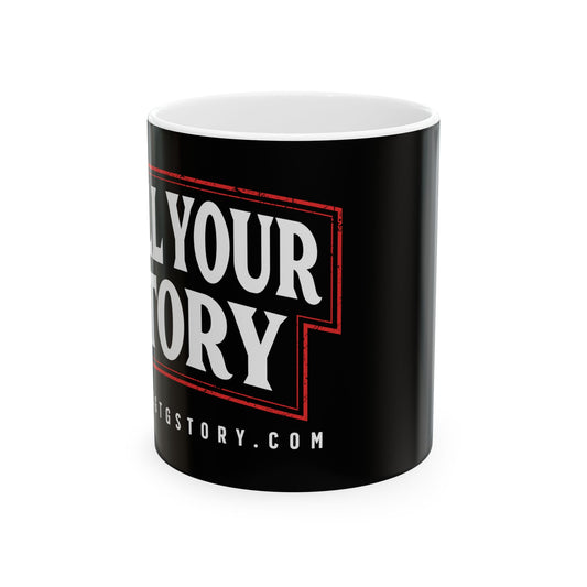 Inspirational Ceramic Mug - "Tell Your Story" - Perfect for Coffee Lovers and Gift Givers