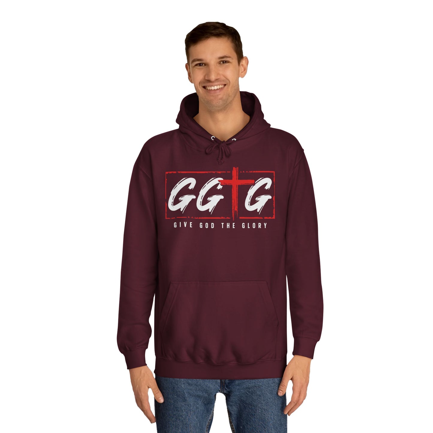 Unisex College Hoodie - Give God the Glory