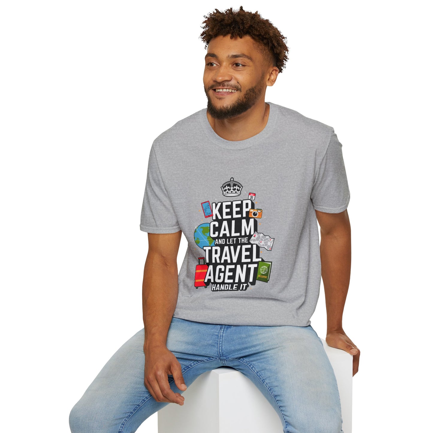 Travel Agent T-Shirt — "Keep Calm Travel Agent" Graphic Tee