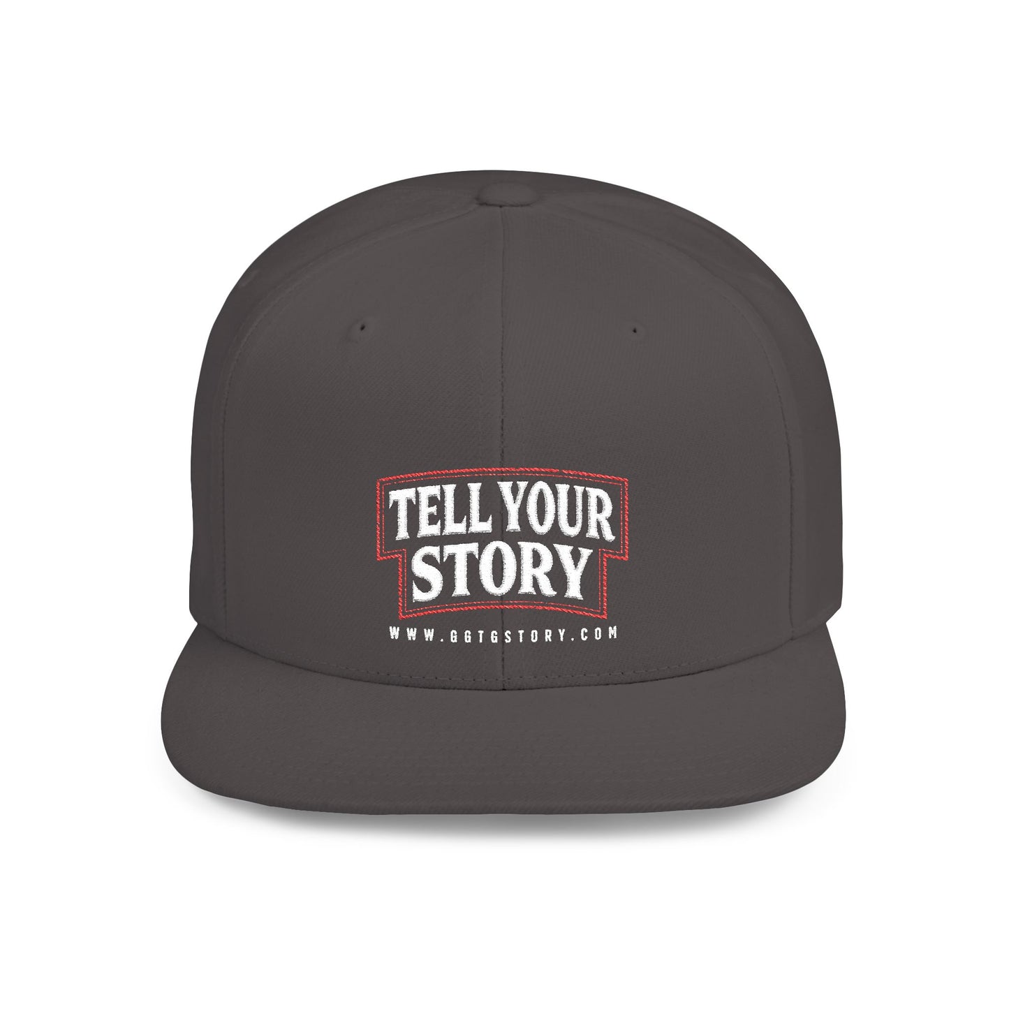 Motivational Flat Bill Snapback Hat - 'Tell Your Story'