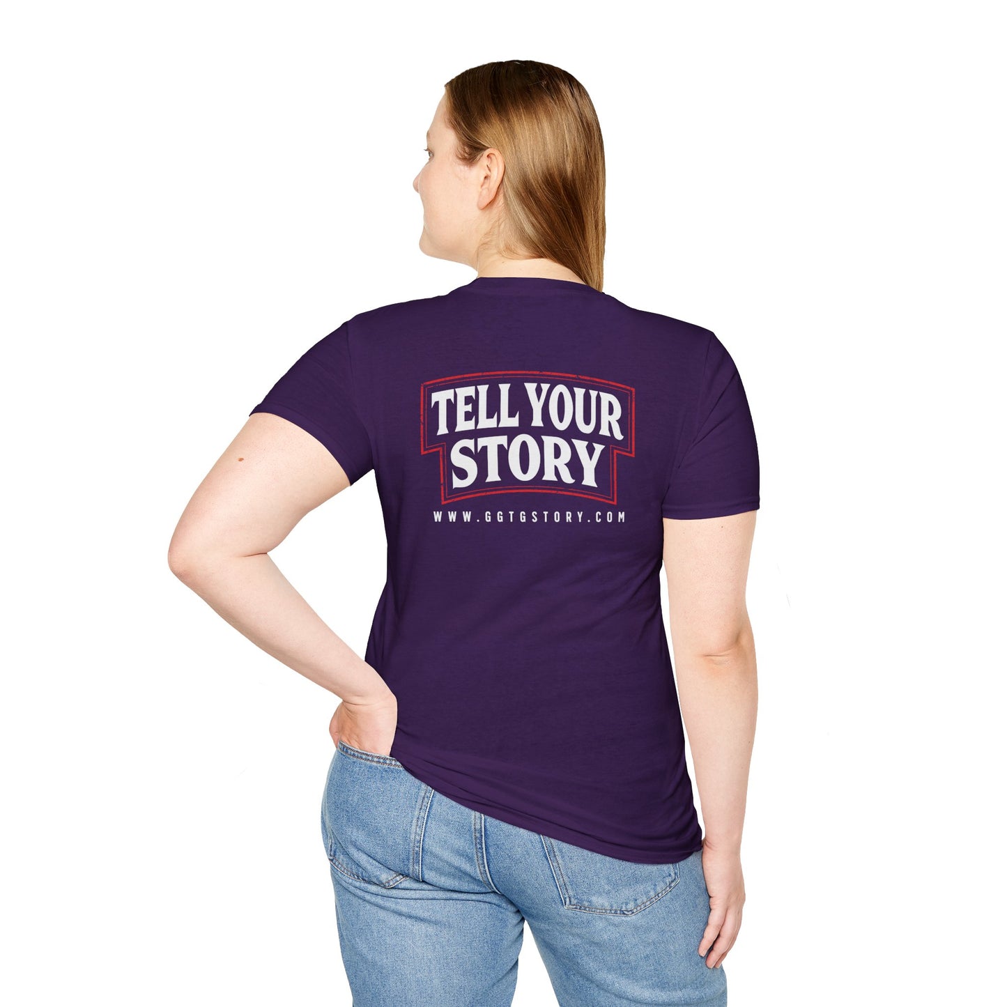 Unisex Softstyle T-Shirt  Inspirational - "Give God the Glory" & "Tell Your Story"