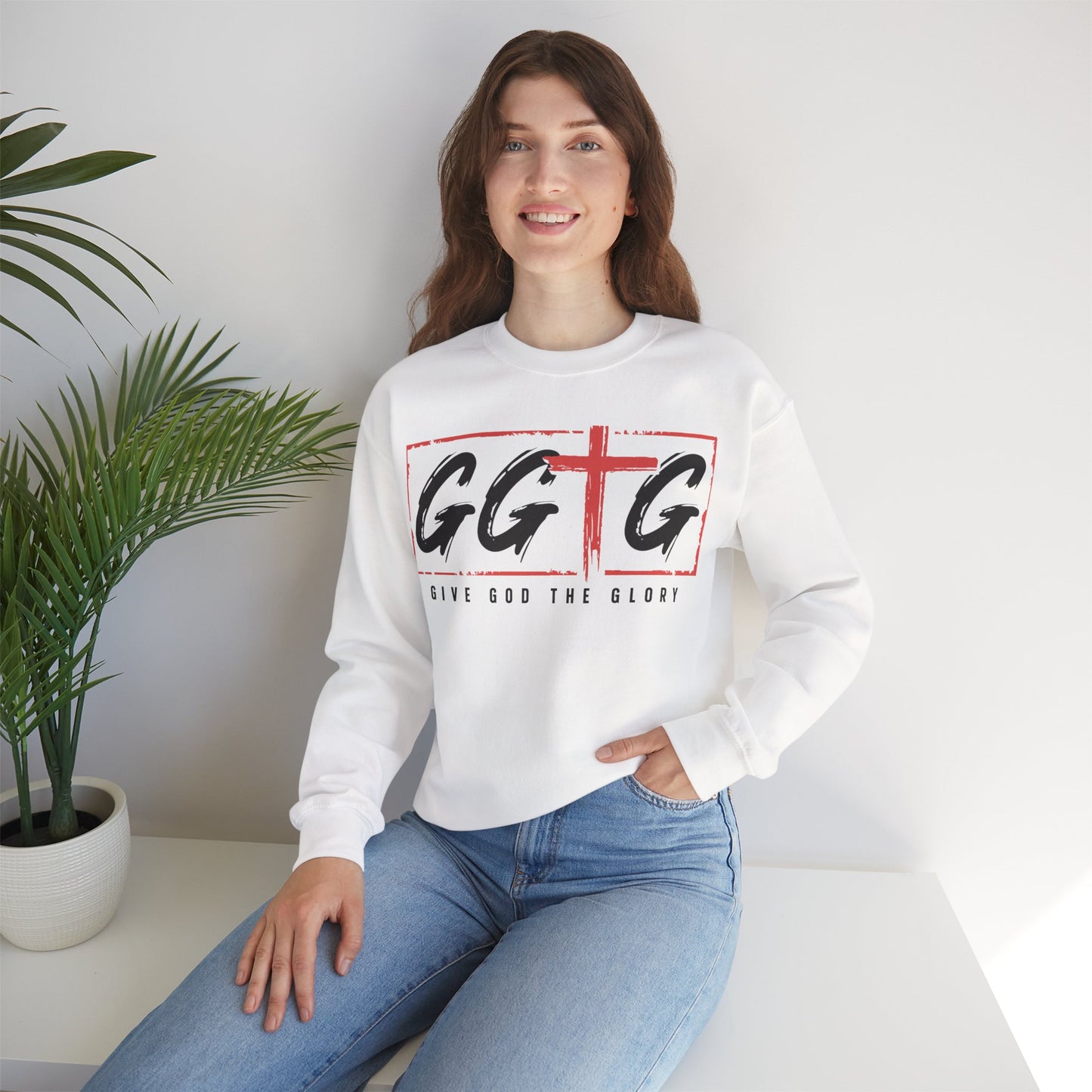 Unisex Crewneck Sweatshirt - "Give God the Glory" & "Tell Your Story" Design