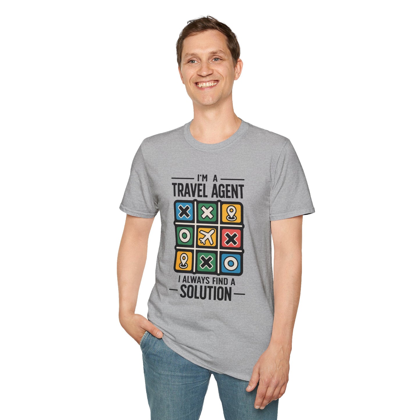 Travel Agent T-Shirt — "I’m a Travel Agent I Always Find a Solution" Graphic Tee