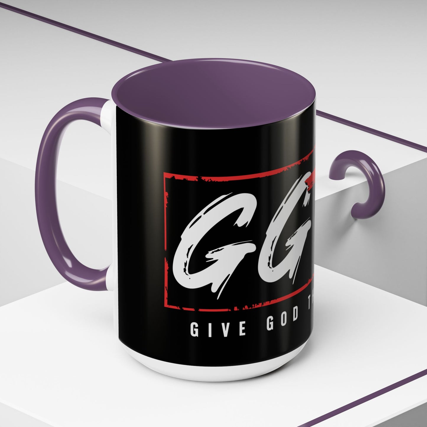 Inspirational Accent Coffee Mug - "Give God the Glory" - Perfect for Faith-Based Gifts