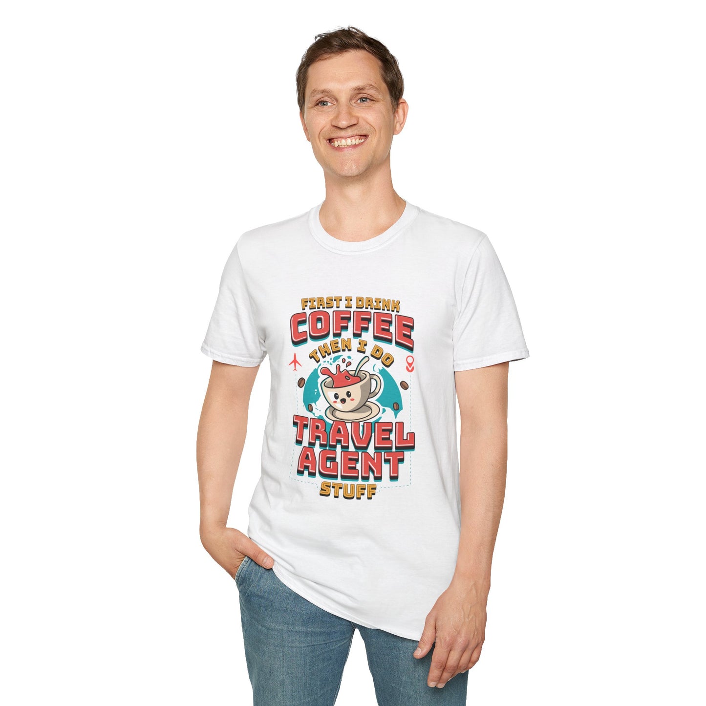 Travel Agent T-Shirt — " Coffee Travel Agent" Graphic Tee