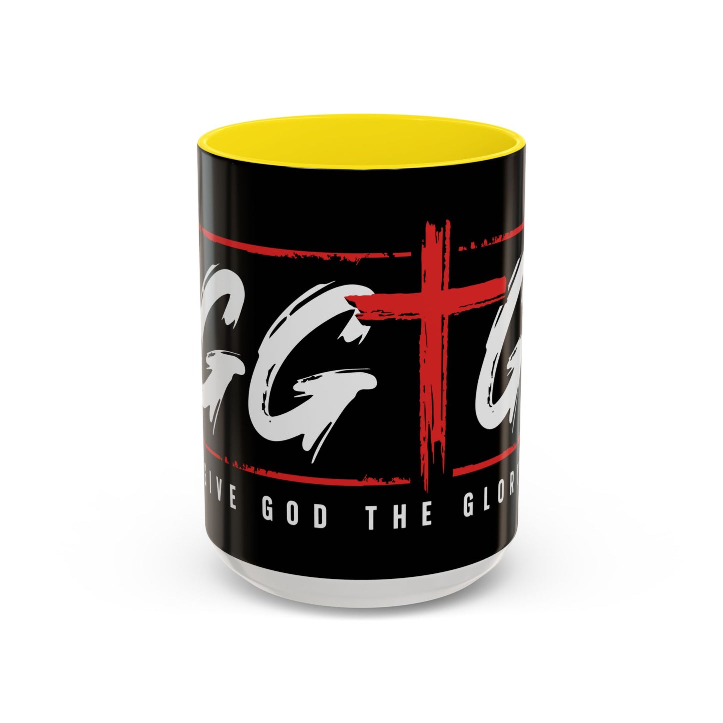 Inspirational Accent Coffee Mug - "Give God the Glory" - Perfect for Faith-Based Gifts