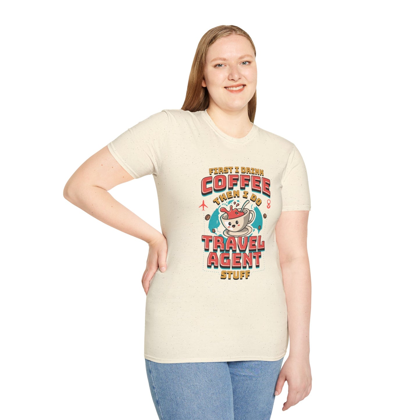Travel Agent T-Shirt — " Coffee Travel Agent" Graphic Tee
