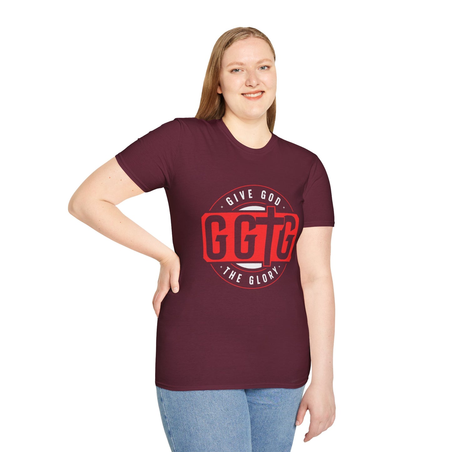 Unisex Softstyle T-Shirt - 'Give God the Glory & Tell Your Story' Inspirational Tee