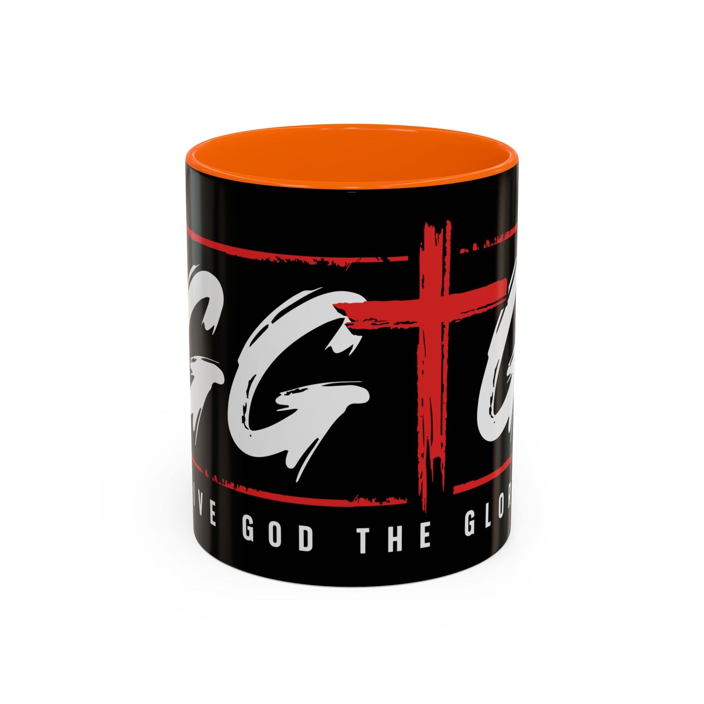 Inspirational Accent Coffee Mug - "Give God the Glory" - Perfect for Faith-Based Gifts