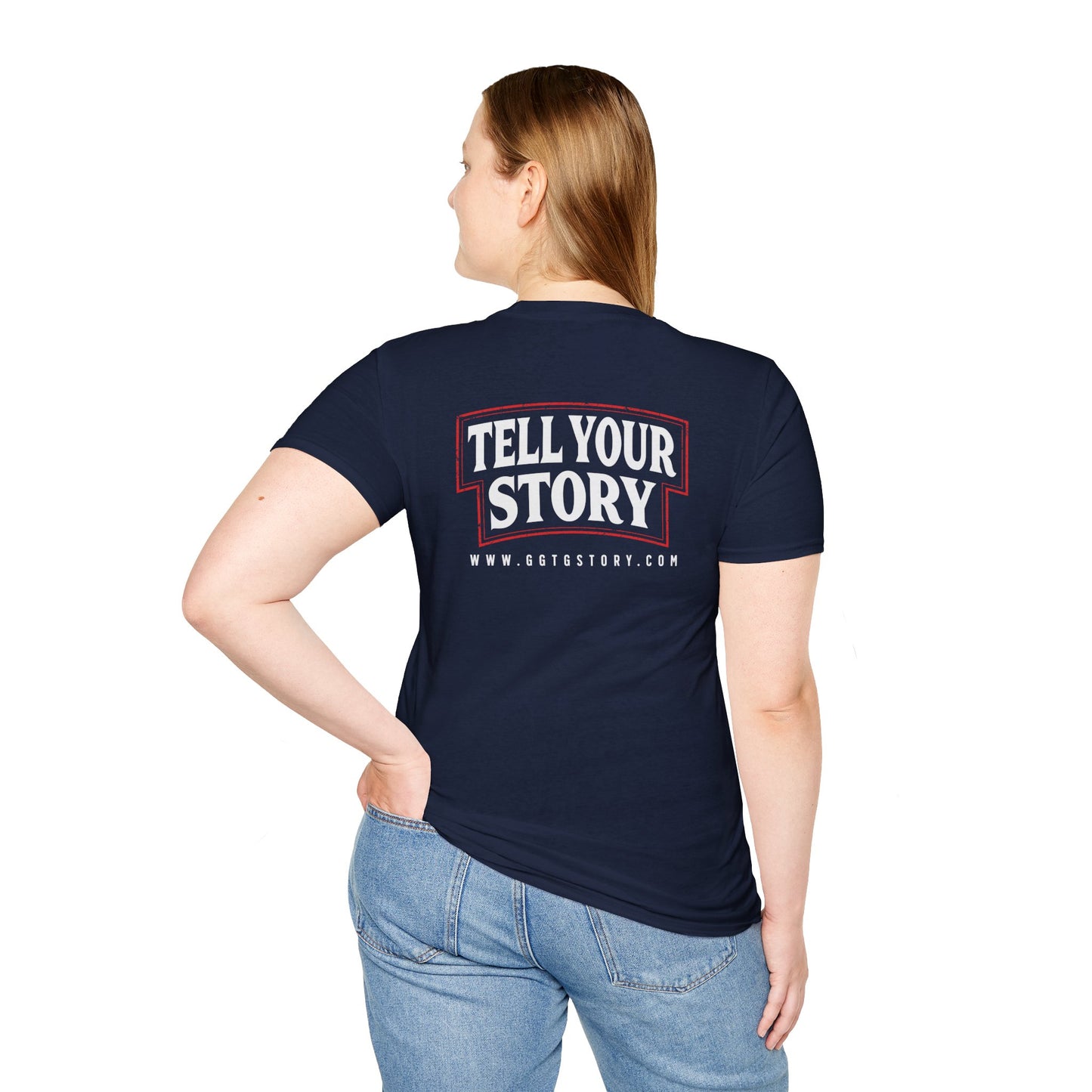 Unisex Softstyle T-Shirt  Inspirational - "Give God the Glory" & "Tell Your Story"