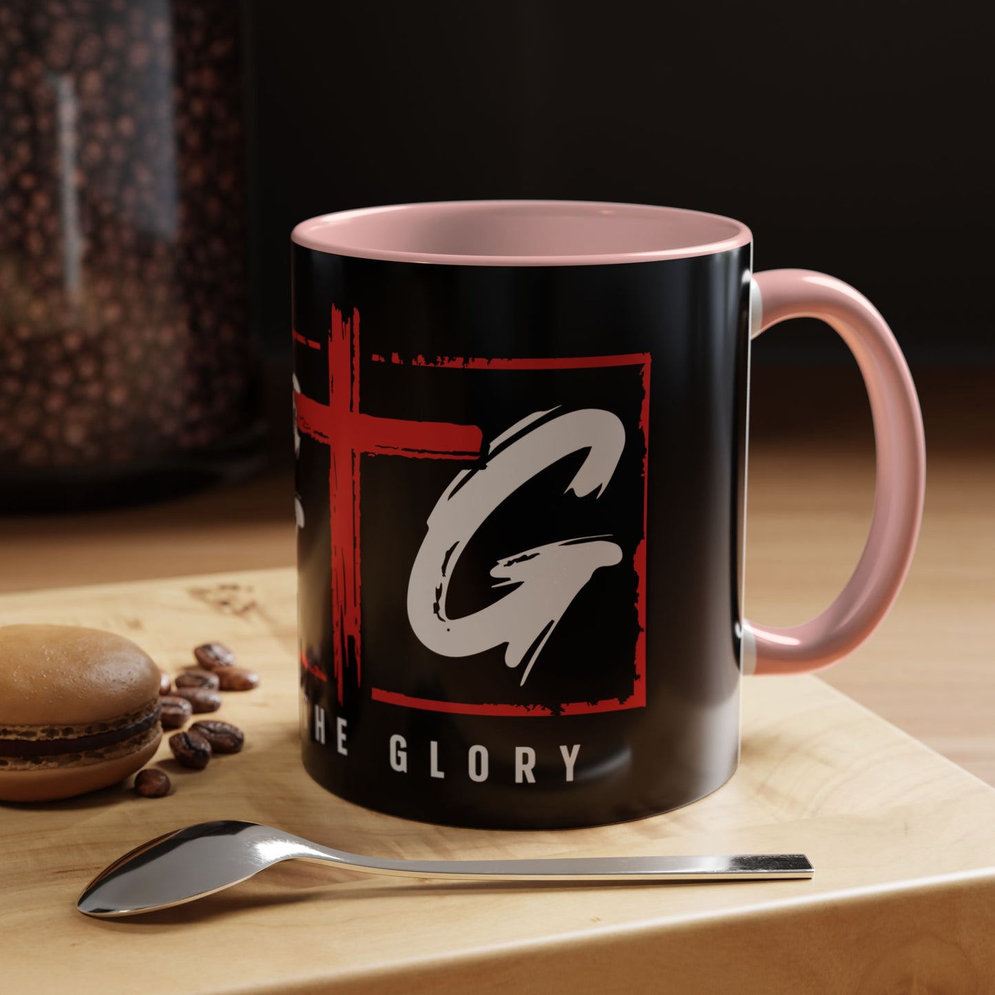 Inspirational Accent Coffee Mug - "Give God the Glory" - Perfect for Faith-Based Gifts