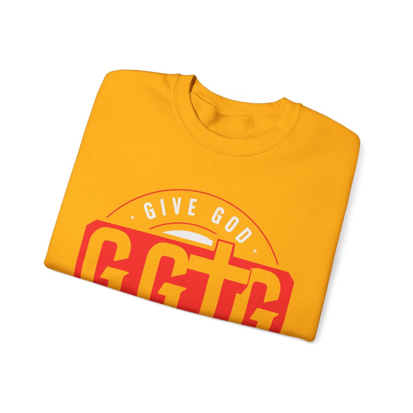 Christian Motivational Crewneck Sweatshirt - 'Give God the Glory'