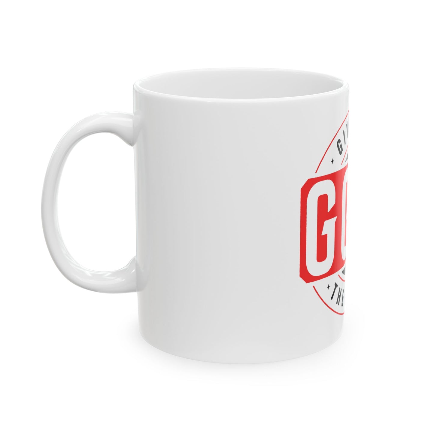 Inspirational Ceramic Mug - "Give God The Glory" - Perfect for Faith and Motivation