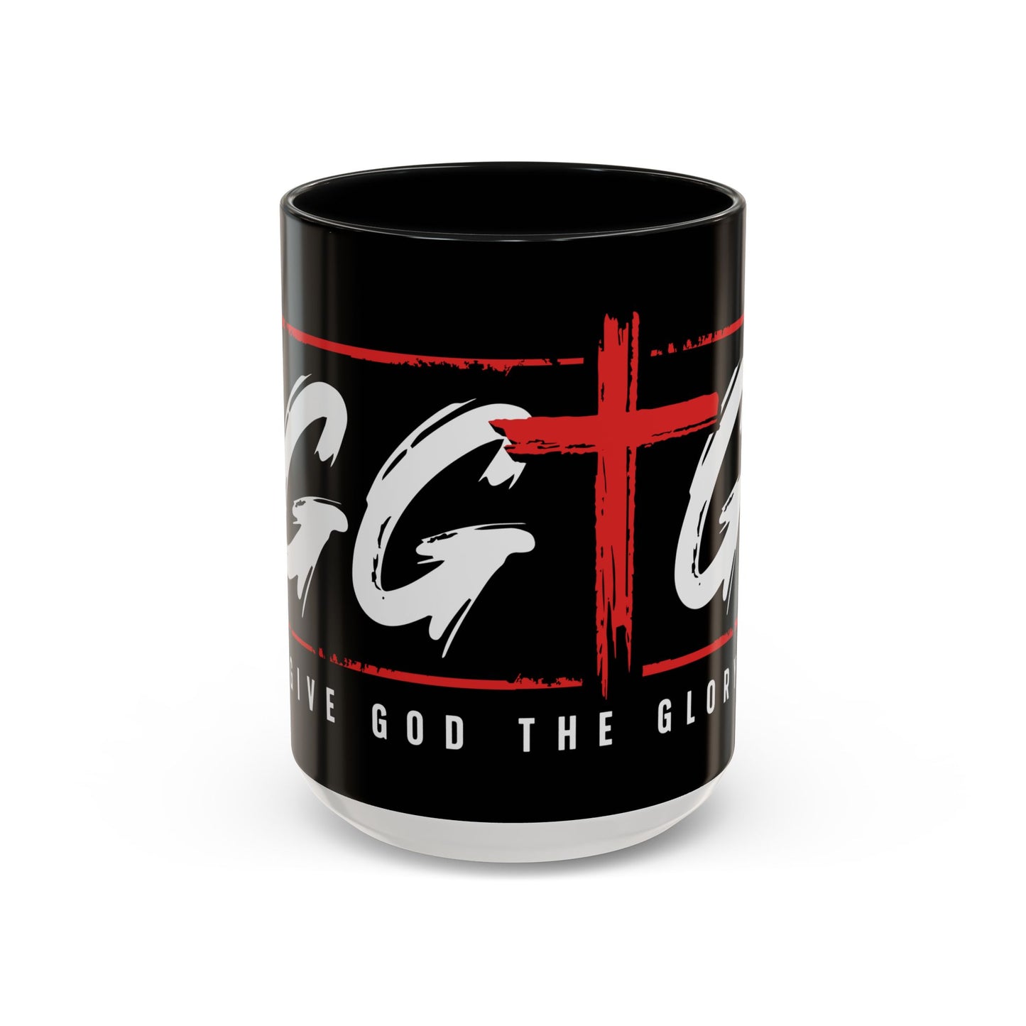 Inspirational Accent Coffee Mug - "Give God the Glory" - Perfect for Faith-Based Gifts