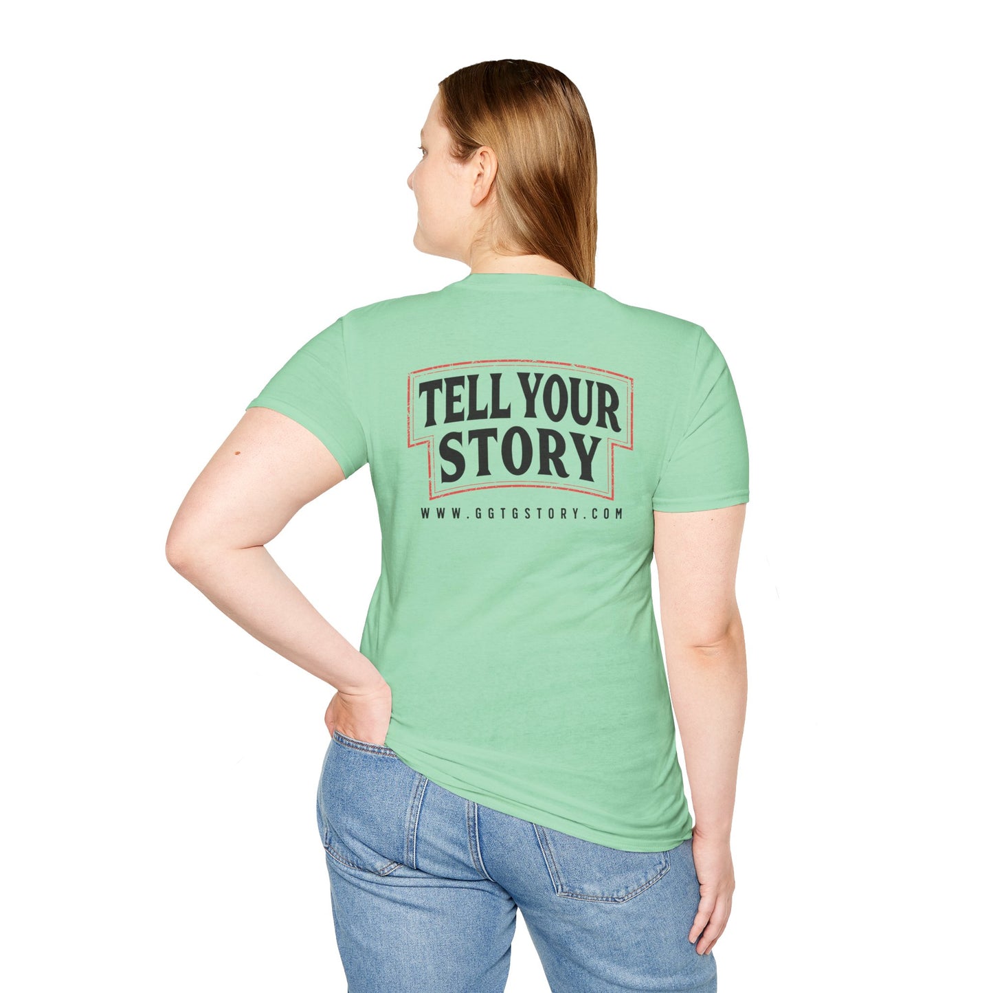 Unisex Inspirational T-Shirt - 'Give God the Glory' & 'Tell Your Story'