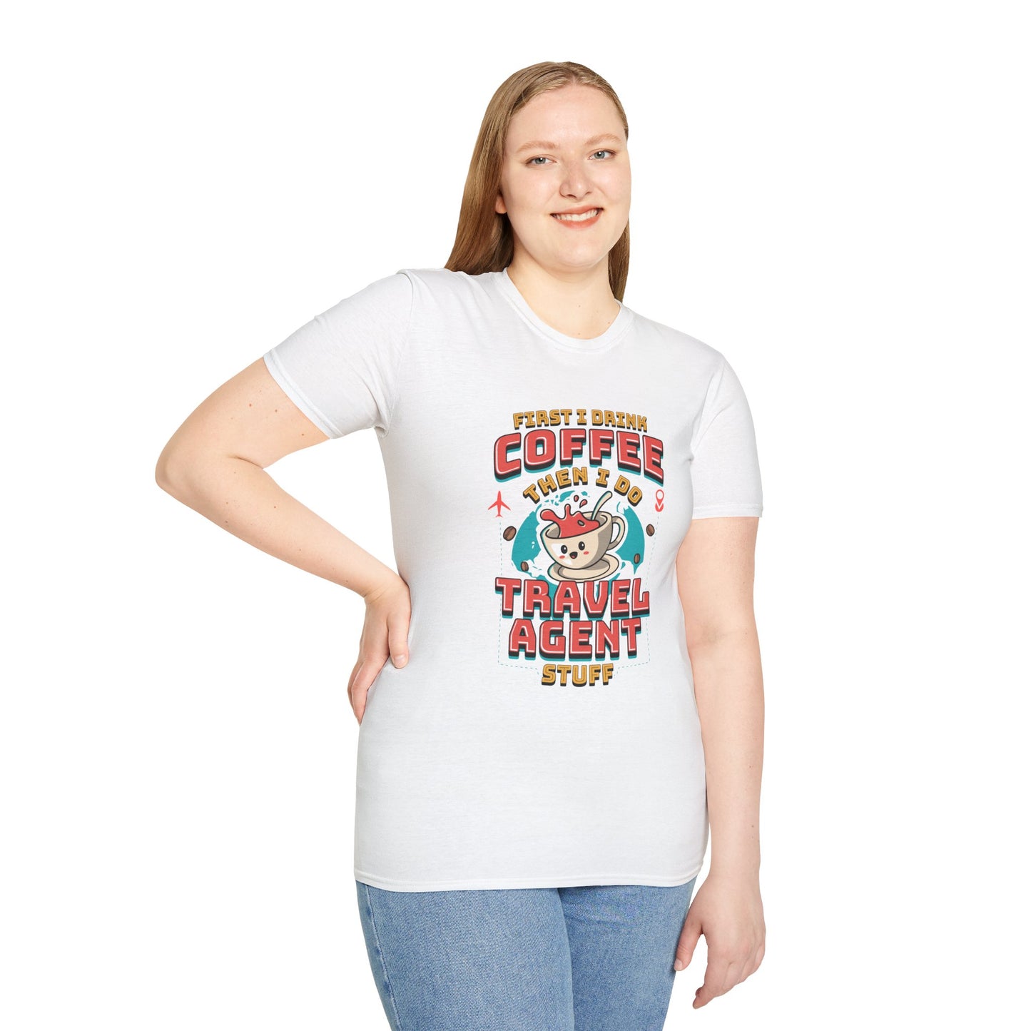 Travel Agent T-Shirt — " Coffee Travel Agent" Graphic Tee